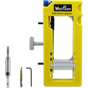 Door Hinge Jig, Precise Positioning, Easy Installation and Versatile Use Router Template, Fits for DoorHinge from 3" to 5" Length and Hinge Types of Sqaure, Radius 1/4" or Radius 5/8"