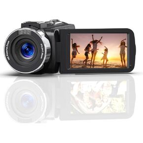 4K Camcorder Video Camera Ultra 48MP Vlogging Camera for YouTube 18X Digital Zoom Camcorder Recorder 3.0" LCD Touch Screen IR Night Vision with Remote Control, 32GB SD Card, 2 Batteries