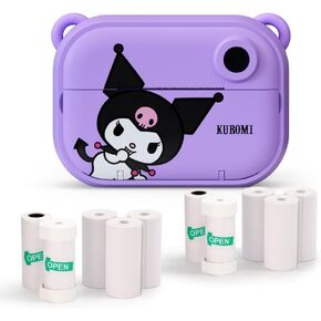 Bundle Kuromi Instant Print Digital Camera and 2 Print Refill Sets - Model P by Kidamento