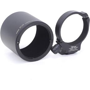 Tripod Mount Ring with 1/4 Screw Hole and ET-73 Front Lens Hood Protective Cover for Canon EF 100mm f/2.8L Macro is USM Lens, All Metal Lens Collar Bracket Can Replace Lens Support Ring Canon D(B)