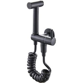 BlackSprayer Brass Cloth Diaper Washer Shower Sprayer Set Wall Mounted Portable Bathroom ShowerTap with Single Cold Water