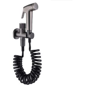 Handheld Bidet Sprayer for Toilet, Brass Portable Cloth Diaper Sprayer Set Single Cold Water Bathroom Bidet Sprayer Kit with PVC Shower Hose for Pet Bathing, Personal Hygiene,Chrome(Chrome)
