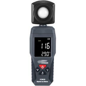 Digital Lux Meter Light Meter 3 Range Photometer Light Detector Spectrometer Meter 1-200,000 High Low Alarm Luminometer