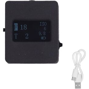HY 201X Light Meter with USB Cable, Cold Hot Shoe Fixing Photometry for Camera Photography, 0.96in OLED Display, ABS Shell, Aperture Shutter Priority Modes