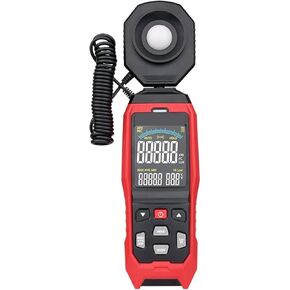 Digital Illuminance Light Meter Tester, Light Meter Portable Digital Illuminance Lux/Fc Photometer Environmental LED Illuminometer Detachable Test for Set Design, Factory, Office or Home use