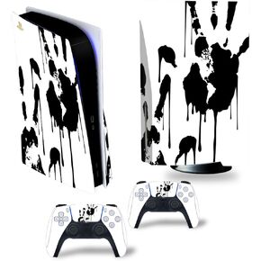 Crimson Flow Skins Compatible with Ps5 Disc Edition Controllers with Anti-Slip Features and Modern Design Vinyl Protection Stickers blood-1606