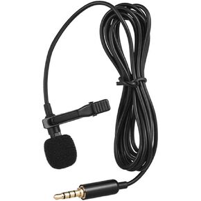 POPETPOP Professional Clip Microphone for Live Broadcasts and Interviews Omnidirectional Lapel Mic for Camera and Phone Durable Design for Voice Capture