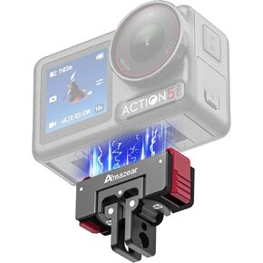 Magnetic Quick-Release Mount, Upgraded Metal Adapter Accessories for DJI OSMO Action 3/4/5 Pro Camera Horizontal 360° Rotation for Quick-Switch Shooting Subjects (1 Pack)