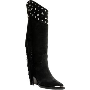 Women's Gloria Embellished Fringe Tall Western Boot Snip Toe - Bwwsp25l12 in Saudi Arabia