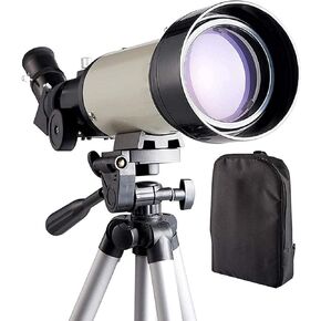Outdoor Telescope,Telescope for Kids,Adults and Beginners,70mm Aperture 400mm Astronomical Refractor Telescope,Portable Travel Telescope with an Adjustable Tripod (Package 1-A)