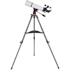 Telescope, Portable Refractor Telescope with Smartphone Holder and Height-Adjustable Tripod Reflector Telescope