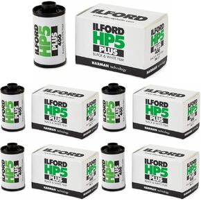 Ilford HP5 Plus Printed Film Black and White, 35 mm, ISO 400, 36 Poses 2 Pack