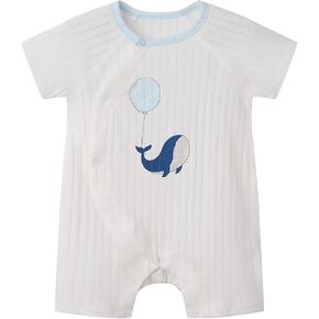 Organic Cotton Baby Summer Romper Newborn Baby Boy Girl Clothes Short Sleeve Unisex Outfits