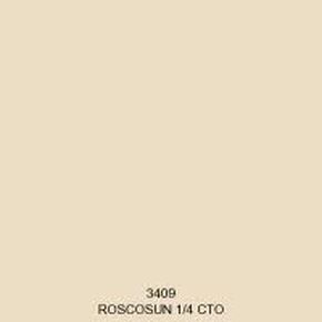 ROSCO 3409 SHEET ROSCOSUN 1/4 CTO CONVERTS 5500K TO 4500K SHEET Gel-Sheets