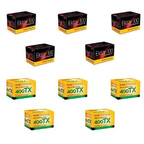 Kodak 5 x Ektar 100 Color Negative Film ISO 100, 35mm Size, 36 exp. - Bundle with 5X Kodak Tri-X Pan 400, Black & White Negative Film 35mm Size, 36 Exposure