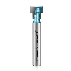 KEENTECH Router Bits, Carbide Tipped Keyhole Router Bit for Edge Forming, Industrial Grade Cutting Tools for Woodworking (1/4 Inch Shank x 3/8 Inch Diameter x 3/8 Inch Depth, KT16020604M)