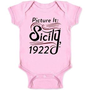 Pop Threads Picture It Sicily 1922 Television Funny Retro 80s Infant Baby Boy Girl Bodysuit