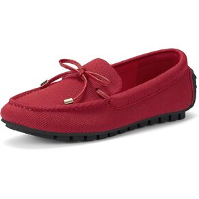 ZURIN Knitted Loafers for Women Casual Flat Shoes Slip On Loafers Comfortable Breathable Boat Shoes for Work Driving Walking