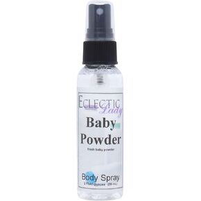 Eclectic Lady Baby Powder Body Spray, 2 ounces, Body Mist for Women with Clean, Light & Gentle Fragrance, Cologne with Soft, Subtle Aroma For Daily Use