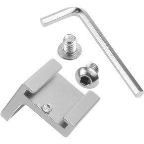 Cold Shoe Mount Adapter 90 Degree Angle for Camera Rig Attach Side Cage Quick Release L Bracket Plate Handle 1/4"" Screws, As Pictures Shown