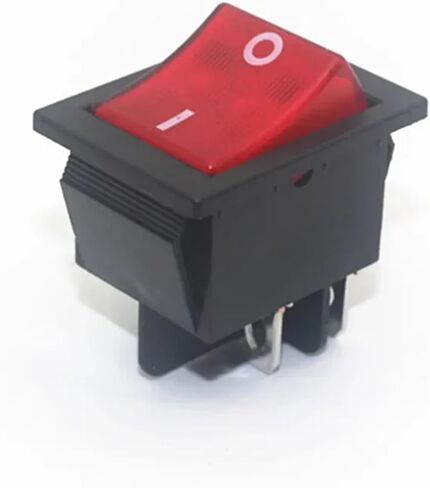 KCD4-201 on Off on On 30A/250V 16A/250V Heavy Duty 4 Pin T85 Rocker Switch with Light 12V 24V 110V 220V 380V(Yellow,12V) in Kuwait