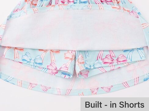 Toddler Girls 2-Piece Skirt Set - Ruffled Top & Ditsy Floral Print Skort Outfits for Little Girls Size 2T-6 in Kuwait