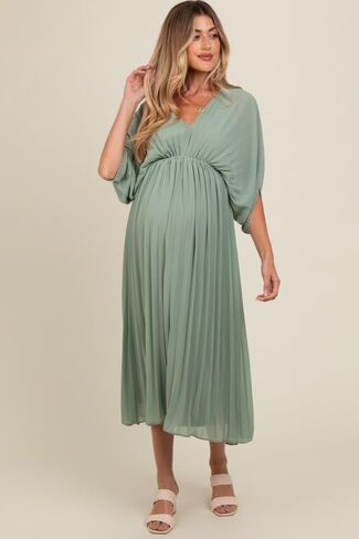 Pinkblush Plateed V فستان Maxi Maxi in Kuwait