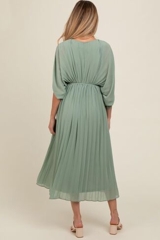 Pinkblush Plateed V فستان Maxi Maxi in Kuwait
