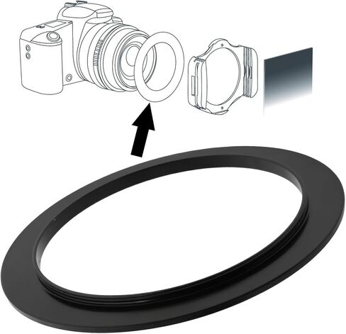 2PCS Filter Holder Ring 58 MMM متوافق مع سلسلة COKIN P ، Black in Kuwait