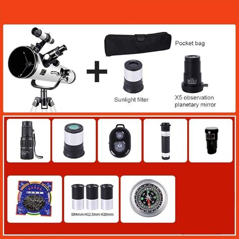 Astronomical Telescope HD Stargazing Space Children's Student Telescope,Telescopes for Astronomy Beginners with Monocula in Kuwait