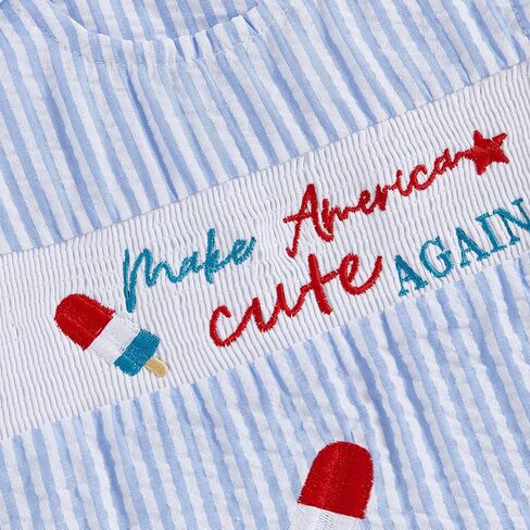 4th of July Baby Boy Girl Outfit Infant Popsicles Sleeveless Striped Romper Fourth of July Jumpsuit Overalls in Saudi Arabia