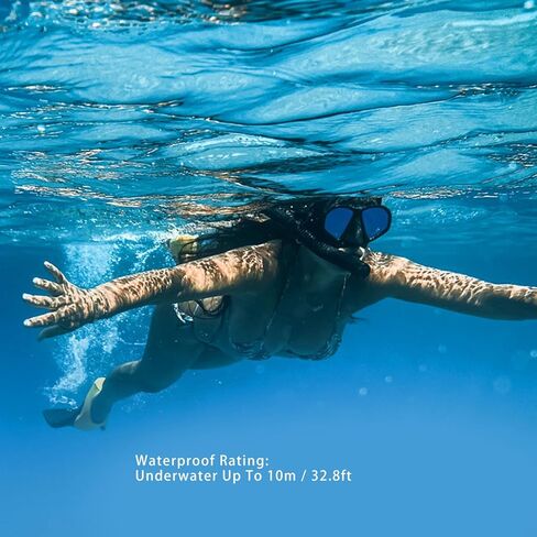 4K Underwater Camera, 48MP 16X Digital Zoom Autofocus Diving Camera, 2500mAh Water Anti Shake Double Screen Selfie Underwater Camera for Outdoor Sports (Orange) in Saudi Arabia