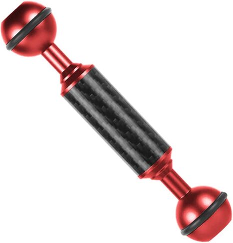 Bgning Carbon Fiber 1 "رأس الكرة المزدوج 5/8/10/12 و 12 بوصة الذراع D20MM محمولة ترايبود سيلفي عصا كاميرا مقاومة للماء (D20mm 12inch ، الأزرق) in Kuwait