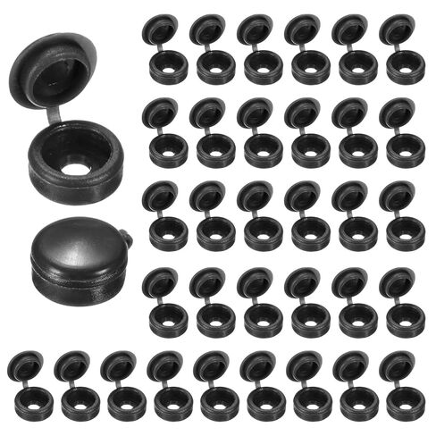 100 حزمة من غطاء غطاء المسمار البلاستيكي المسمار ، مسامير مصراع 5 مم مع أغطية ، أغطية غسالة طية ، حماية غسالة تغطي رؤوس مسامير M3 M4 M5 [رمادي داكن] in Kuwait