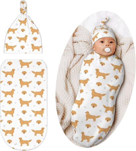 Dachshund Dog Swaddle Blanket, Dog Theme Baby Clothes, Dachshund Baby Stuff in Kuwait