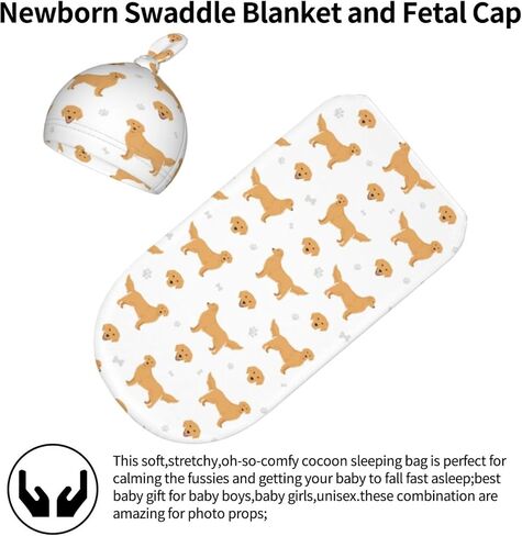 Dachshund Dog Swaddle Blanket, Dog Theme Baby Clothes, Dachshund Baby Stuff in Kuwait