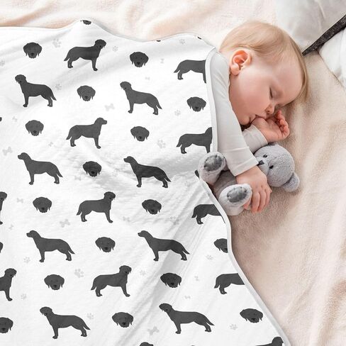 Swaddle Blanket for Labrador Retriever Dogs Baby Receiving Blanket Muslin Baby Swaddles Soft Cotton Breathable Nursery Blankets for Unisex Boys and Girls 30x40 Inch in Saudi Arabia