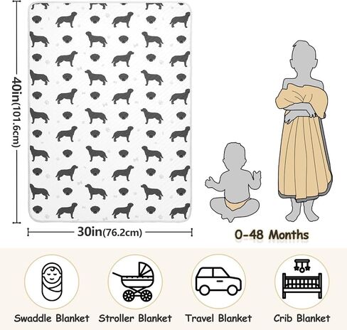 Swaddle Blanket for Labrador Retriever Dogs Baby Receiving Blanket Muslin Baby Swaddles Soft Cotton Breathable Nursery Blankets for Unisex Boys and Girls 30x40 Inch in Saudi Arabia