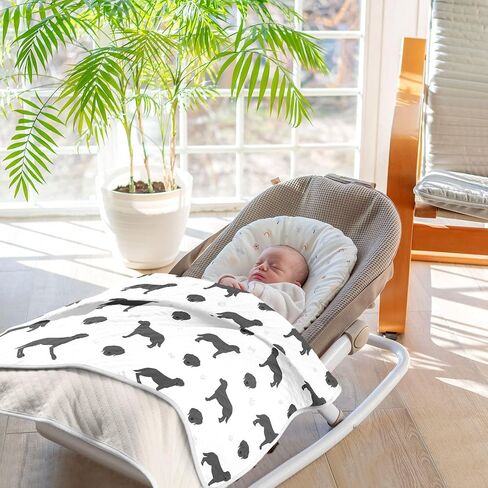 Swaddle Blanket for Labrador Retriever Dogs Baby Receiving Blanket Muslin Baby Swaddles Soft Cotton Breathable Nursery Blankets for Unisex Boys and Girls 30x40 Inch in Saudi Arabia