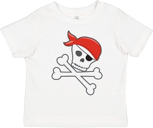 inktastic Pirate Skull and Crossbones Toddler T-Shirt in Saudi Arabia