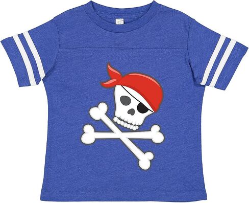 inktastic Pirate Skull and Crossbones Toddler T-Shirt in Saudi Arabia