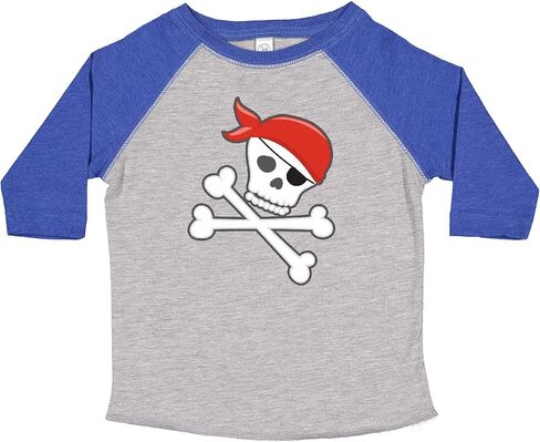 inktastic Pirate Skull and Crossbones Toddler T-Shirt in Saudi Arabia