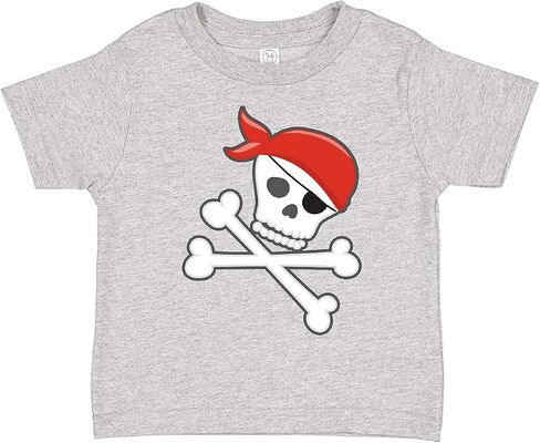 inktastic Pirate Skull and Crossbones Toddler T-Shirt in Saudi Arabia