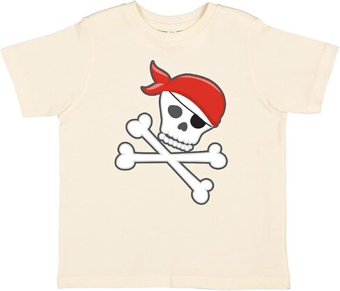 inktastic Pirate Skull and Crossbones Toddler T-Shirt in Saudi Arabia