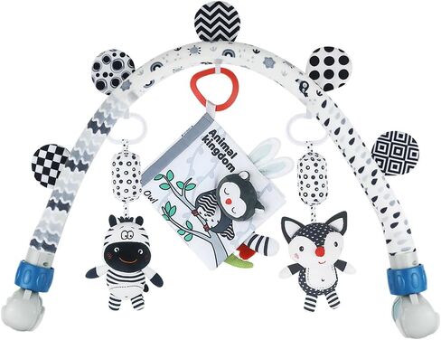 Caterbee Baby Activity Travel Mobile Arch Toy, Black and White Crib Toys (Animal) in Saudi Arabia