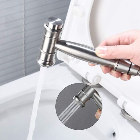 Dual Function HandheldToilet Sprayer Brass Cold and Hot WaterFaucets Wall Mount Cloth Diaper WasherSpray Shower for Feminine Hygiene,Black(Black) in Saudi Arabia