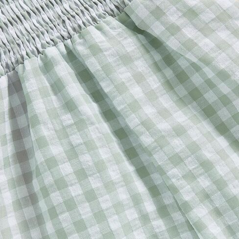 Toddler Baby Girl Gingham Jumpsuit Ruffle Smocked Rompers Suspender Overalls Coveralls Outfit Summer Clothes in Saudi Arabia