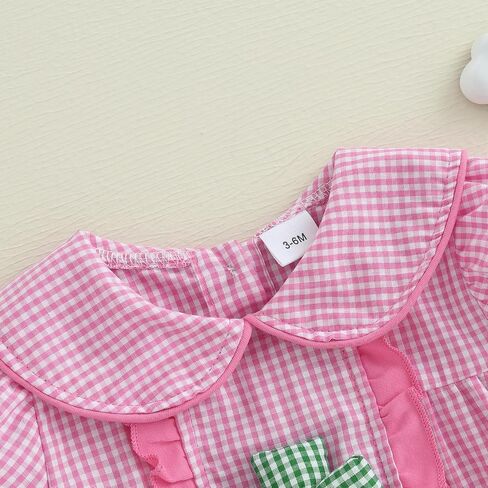 رفقات دمية Baby Girls Rompers ثلاثية الأبعاد ديكور زهرة منقوشة بأكمام قصيرة in Kuwait