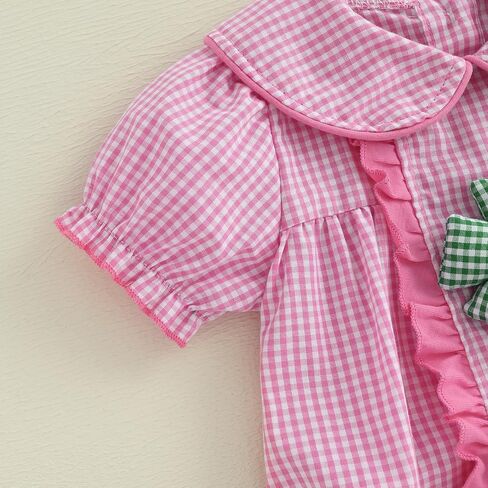 رفقات دمية Baby Girls Rompers ثلاثية الأبعاد ديكور زهرة منقوشة بأكمام قصيرة in Kuwait