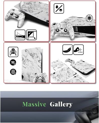 Cool Skins Compatible with Ps5 Disc Edition Controllers with Anti-Slip Features and Modern Design Vinyl Protection Stickers cool-0426 in Kuwait
